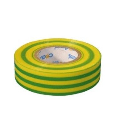 Izoliacija PVC 19mm 10m žalia/geltona 0,13mm